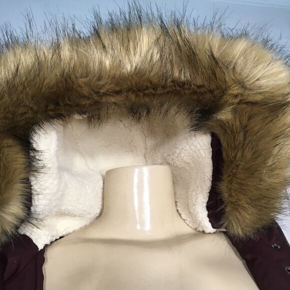 Levi Strauss Sherpa Faux‎ fur lined hooded Cargo Parka Coat Red Small NWT - Picture 10 of 16